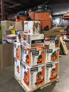Pallet of WetDry Shop Vacs and Accessories various models and conditions open box Customer Returns See Terms on Auction