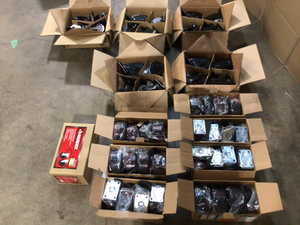 Lot of Husky 5 in. Caster Kit for Ready-to-Assemble Steel Garage Base Cabinets Customer Returns See Terms on Auction
