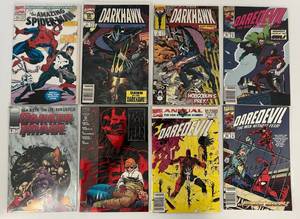 lot 26 image: Group Of Vintage Comic Books In Protective Sleeves Including The Amazing Spider-man, Darkhawk, Daredevil And More