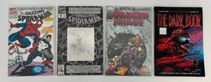 lot 27 image: Group Of Vintage Comic Books In Protective Sleeves Including  The Amazing Spider-man Super-Sized 30Th Aniversary Issue, Darker Image And More