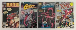 lot 31 image: Group Of Vintage Comic Books In Protective Sleeves Including Daredevil 65 Cent And More