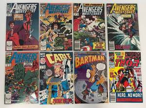 lot 41 image: Group Of Vintage Comic Books In Protective Sleeves Including Avengers West Coast #56 The Witch Is Back And More