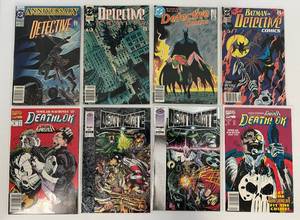 lot 45 image: Group Of Vintage Comic Books In Protective Sleeves Including Dc Detective Comics 75 Cent And More