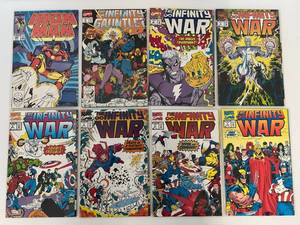 lot 77 image: Group Of Vintage Comic Books In Protective Sleeves Including The Infinity War, The Invincible Iron Man And More