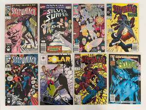 lot 106 image: Group Of Vintage Comic Books In Protective Sleeves Including The Silver Surfer Gaint Sized 75TH Issue, Sleepwalker And More