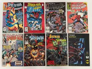 lot 110 image: Group Of Vintage Comic Books In Protective Sleeves Including 75 Cent Peter Parker,The Spectacular Spider-man, Spawn And More