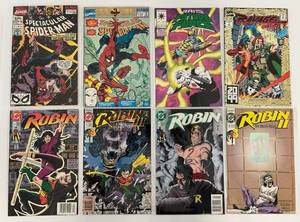 lot 114 image: Group Of Vintage Comic Books In Protective Sleeves Including The Spectacular Spider-man , Robin And More