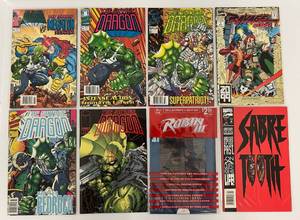 lot 115 image: Group Of Vintage Comic Books In Protective Sleeves Including Ravage, The Savage Dragon And More