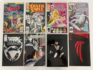 lot 118 image: Group Of Vintage Comic Books In Protective Sleeves Including Shadow Hawk, Silver Surfer And More