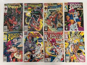 lot 122 image: Group Of Vintage Comic Books In Protective Sleeves Including The Silver Surfer, Spider-man And More