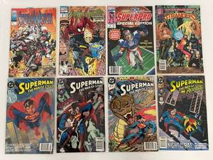 lot 130 image: Group Of Vintage Comic Books In Protective Sleeves Including  Spider-man , Superman And More