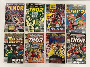 lot 138 image: Group Of Vintage Comic Books In Protective Sleeves Including 60 Cent The Mighty Thor