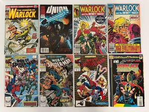 lot 148 image: Group Of Vintage Comic Books In Protective Sleeves Including 20 Cent Warlock, Web Of Spiderman And More And More