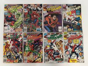 lot 151 image: Group Of Vintage Web Of Spiderman Comic Books In Protective Sleeves