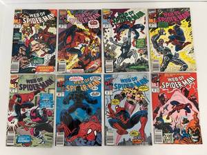 lot 152 image: Group Of Vintage Web Of Spiderman Comic Books In Protective Sleeves