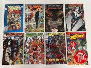 lot 168 image: Group Of Vintage Comic Books In Protective Sleeves Including X Men , X Force And More