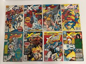 lot 170 image: Group Of Vintage X-Force Comic Books In Protective Sleeves