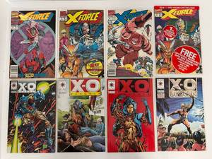 lot 171 image: Group Of Vintage Comic Books In Protective Sleeves Including X-Force,  And X-O