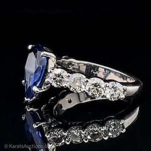 MARTIN FLYER 4.70 CT Sapphire & Diamond Ring $15,999 Retail VIDEO