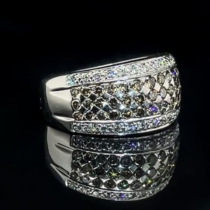 LEVIAN 1.50 CT Chocolate & Vanilla Diamond Ring $2850 Retail VIDEO
