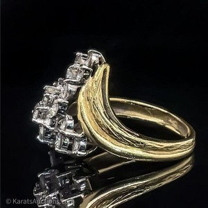 2.00 Carat Diamond Waterfall Estate Ring 18k Gold $5150 Retail