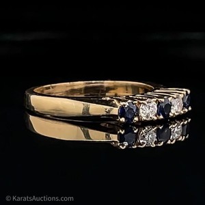 14 CT Sapphire & Diamond Estate Ring in 14k Gold $1500 Retail
