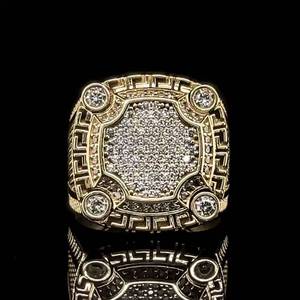 Mens Greek Keys, Highly Detailed Yellow Gold Ring VIDEO