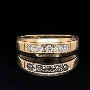 .40 Carat Diamond Channel Set Band Ring in 14k Yellow Gold $2100 Retail