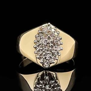 .31 Carat Diamond Luxe Cocktail Estate Ring in 14k Yellow Gold $1650 Retail