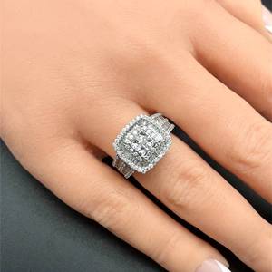 1.75 ct Diamond Large Square Halo Ring 14k Gold $7900 Retail VIDEO