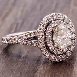 Neil Lane Designer 1.10 Carat Diamond Engagement Ring in 14k White Gold $4500 Retail