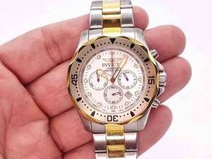 Invicta Mens Chronograph Two-Tone SilverGold Watch Model 5263