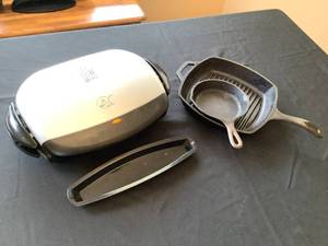 George Foreman Grill and Cast Iron Pans