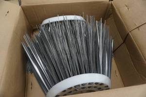 lot 8 image: Universal Mount Bobcat Skid Loader Skid Steer Sweeper Gutter Broom Head