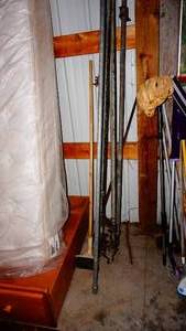 Mile long wood steel clamps etc.