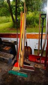 Brooms, garage goods