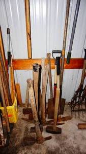 Sledge hammers, pick ax etc.