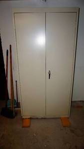 Metal storage unit locking cabinet 36 inches wide 18 inches deep 72 inches tall