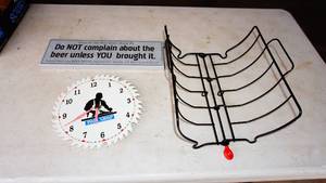 ManCave Sign, Cuispiro Roasting Rack, Saw Blade Tool Shop Clock