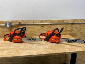 lot 64 image: ECHO Lot of 2-  14 in. 30.5 cc Gas 2-Stroke Cycle Chainsaws