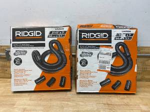 lot 95 image: RIDGID Lot of 2-  2-12 in. x 7 ft. Dual-Flex Tug-A-Long Locking Vacuum Hose for RIDGID WetDry Shop Vacuums