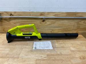 lot 66 image: RYOBI ONE 18V 90 MPH 200 CFM Cordless Battery Leaf BlowerSweeper (Tool Only)