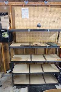 lot 354 image: metal shelving unit