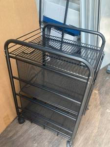Mesh Two Drawer File Cart