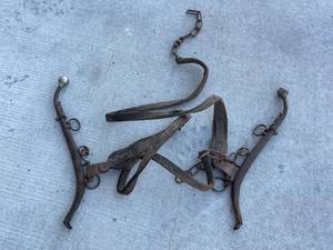 lot 23 image: Vintage Horse Hames with Leather Straps