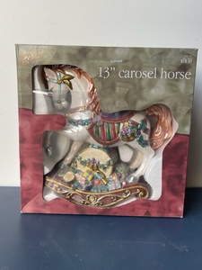 lot 102 image: 13 Horse Carousel