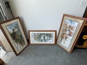 lot 140 image: Framed Birdhouse Prints