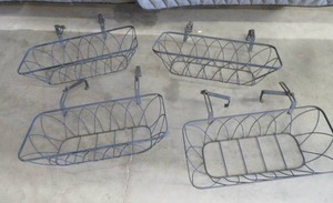 4 METAL DECK FLOWER BOXES