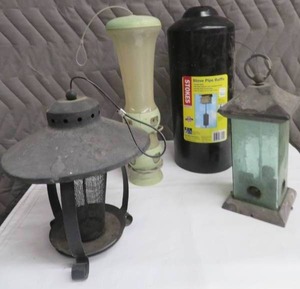 STOKES STOVE PIPE BAFFLE PLUS BIRDFEEDERS