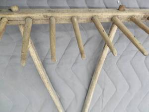 ANTIQUE HAND MADE HAY RAKE